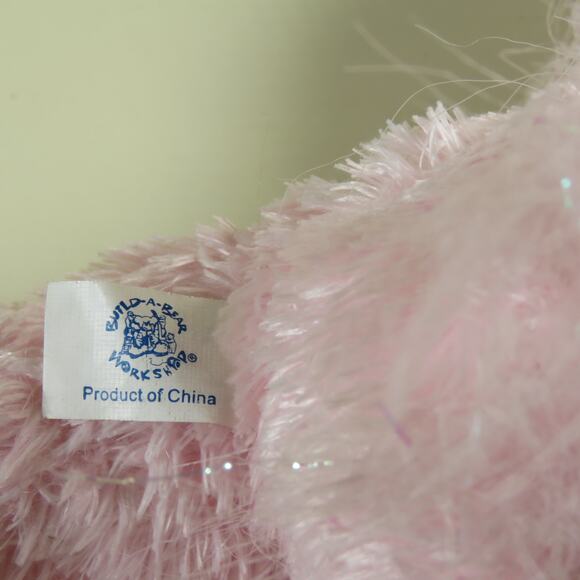 Build-A-Bear Pink Cat Plush Toy with Heart Charm - 8" Stuffed Animal - Picture 7 of 16